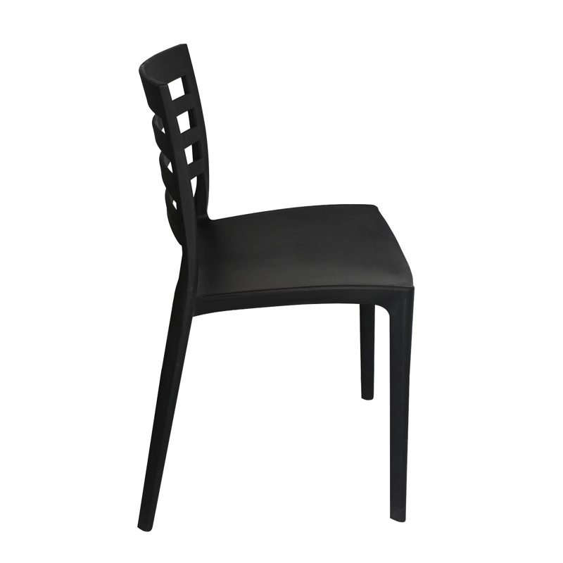 SILLA PLASTICO APILABLE DECO NYBRO NEGRA ESCANDINAVIA - 2