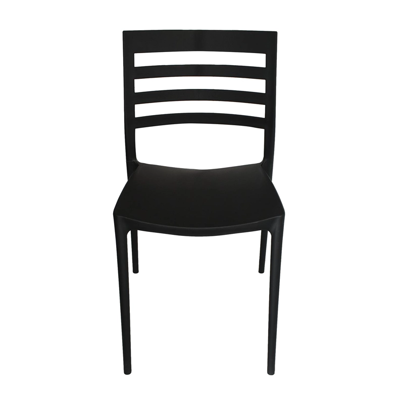 SILLA PLASTICO APILABLE DECO NYBRO NEGRA ESCANDINAVIA - 3