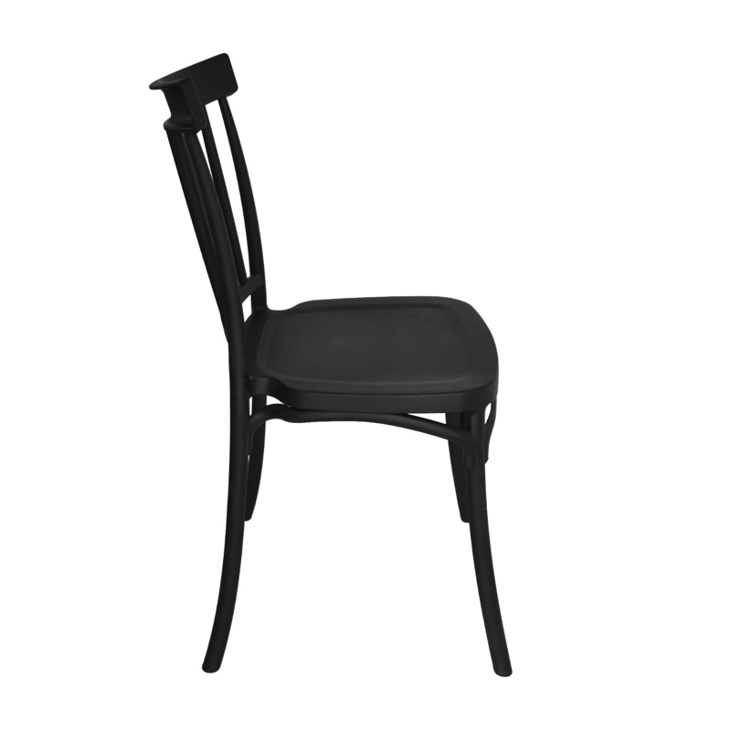 SILLA PLASTICO APILABLE DECO VIKEN NEGRA ESCANDINAVIA - 2