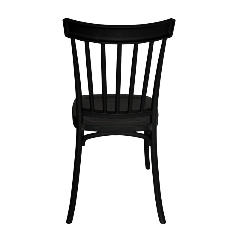 SILLA PLASTICO APILABLE DECO VIKEN NEGRA ESCANDINAVIA - 3