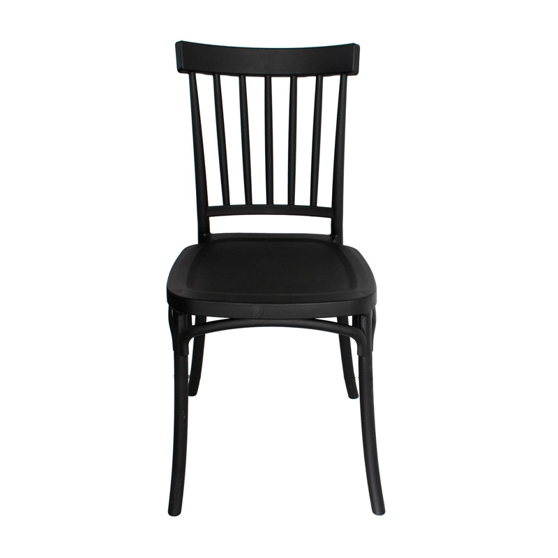 SILLA PLASTICO APILABLE DECO VIKEN NEGRA ESCANDINAVIA - 4