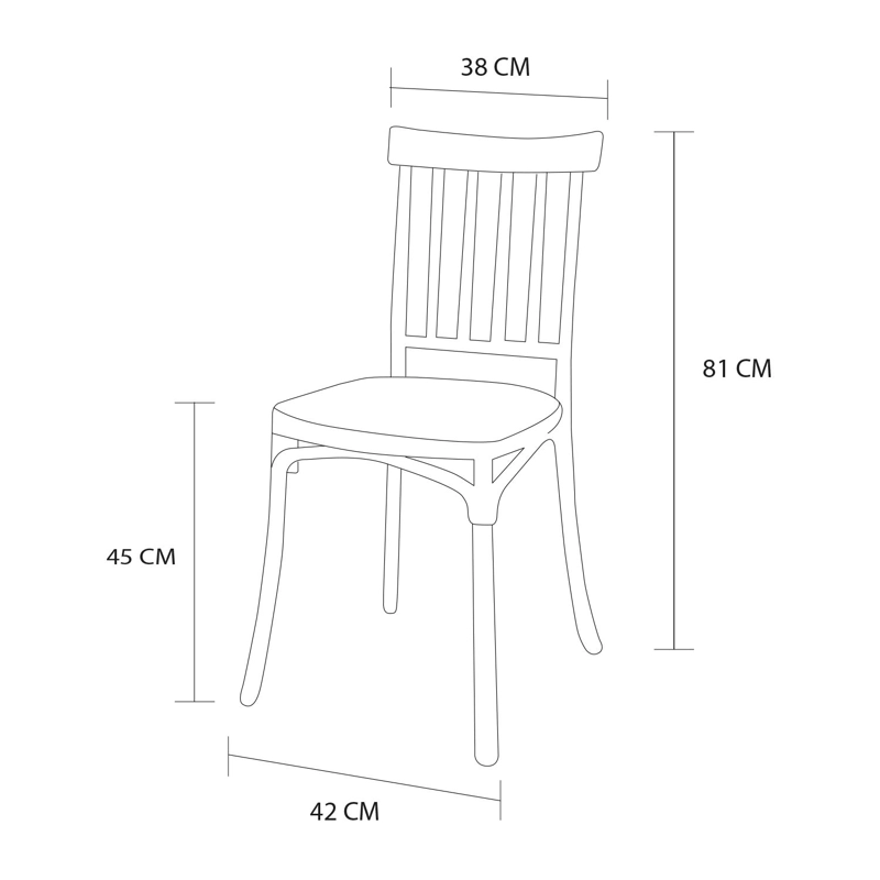 SILLA PLASTICO APILABLE DECO VIKEN NEGRA ESCANDINAVIA - 7