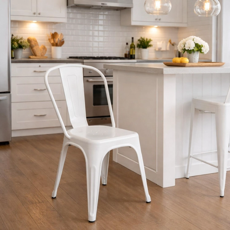 SILLA PLASTICO APILABLE DECO ASKA BLANCA ESCANDINAVIA - 6