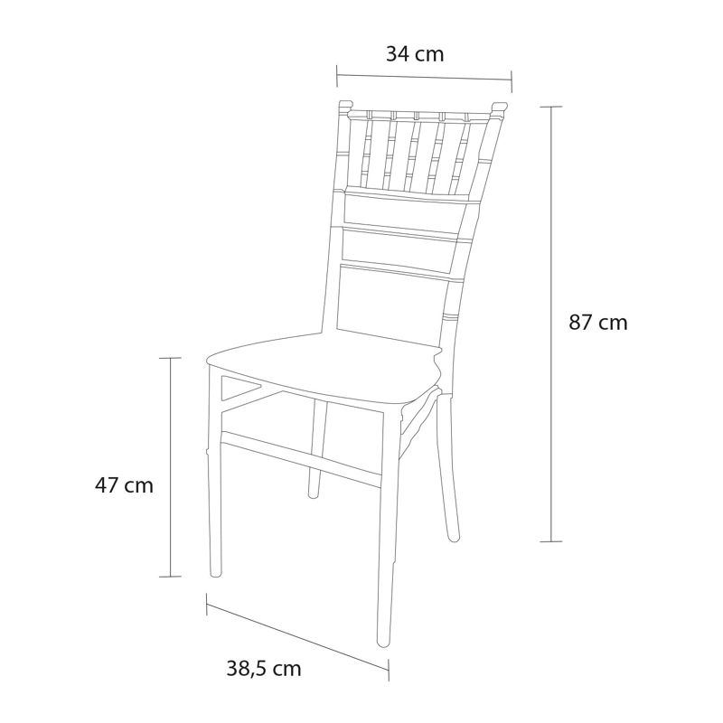 SILLA PLASTICO APILABLE DECO SVENNA BLANCA ESCANDINAVIA - 7