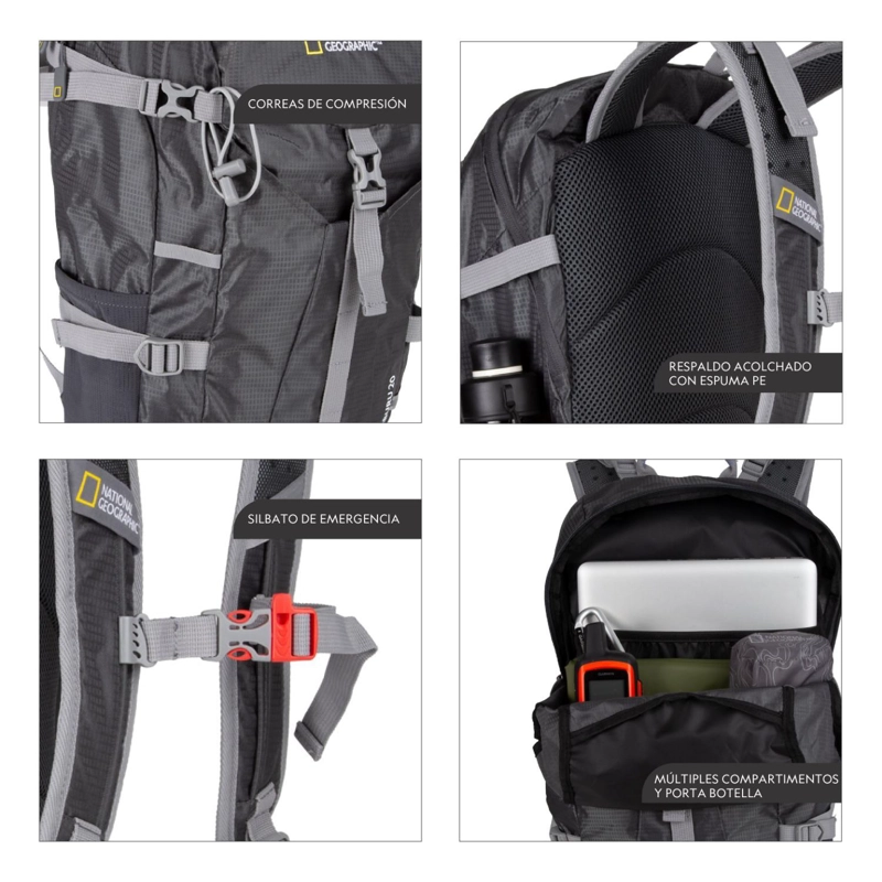 MOCHILA SAMBURU GRIS 20 LITROS NATIONAL GEOGRAPHIC - 7