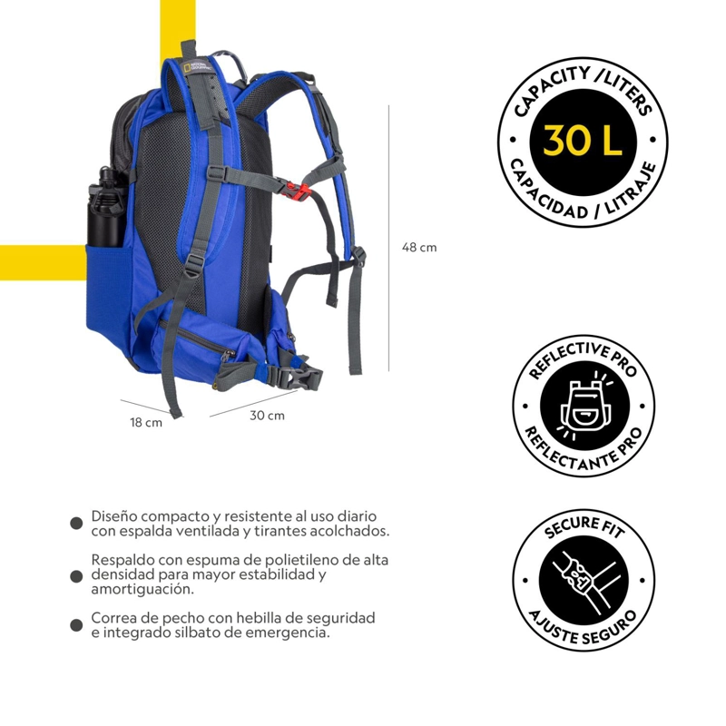 MOCHILA CROSS RIVER AZUL 30 LITROS NATIONAL GEOGRAPHIC - 2