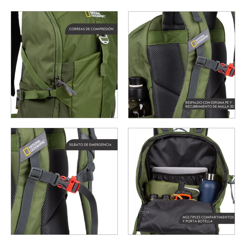 MOCHILA OVERLAND VERDE 26 LITROS NATIONAL GEOGRAPHIC - 2