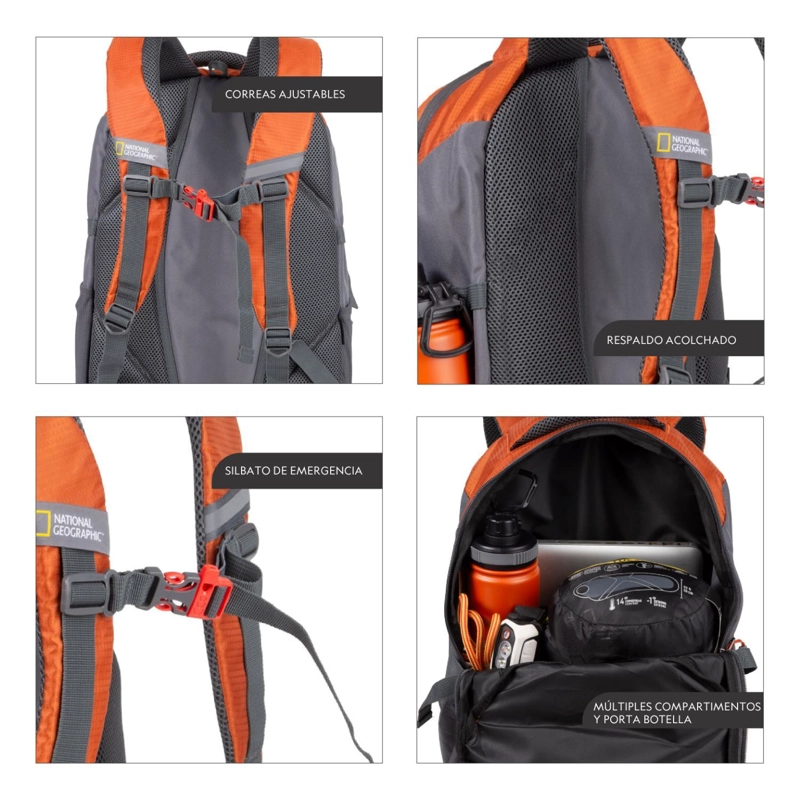 MOCHILA FORT MYER NARANJO 30 LITROS NATIONAL GEOGRAPHIC - 2