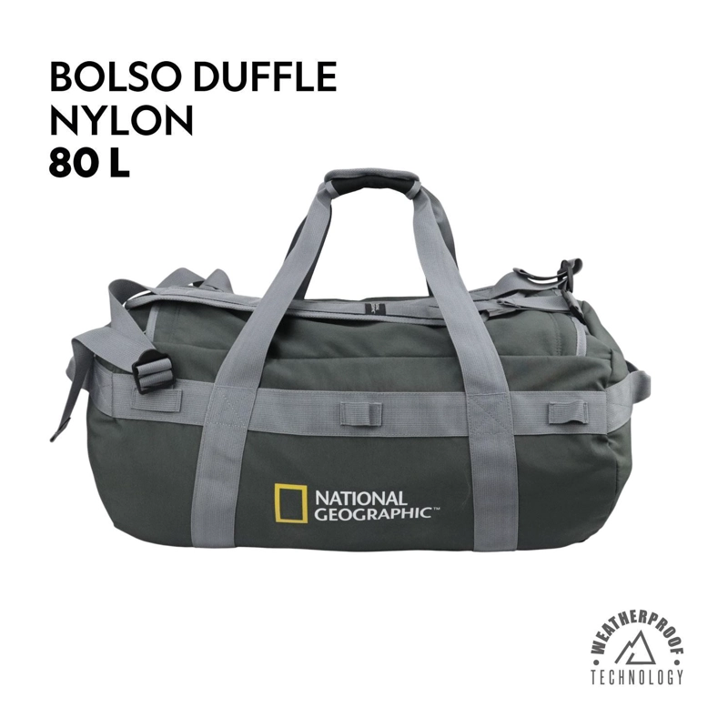 BOLSO MOCHILA VIAJE NYLON 80 LITROS GRIS NATIONAL GEOGRAPHIC - 2