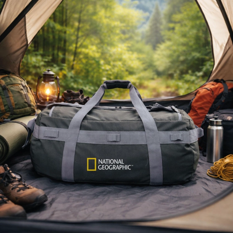 BOLSO MOCHILA VIAJE NYLON 80 LITROS GRIS NATIONAL GEOGRAPHIC - 5