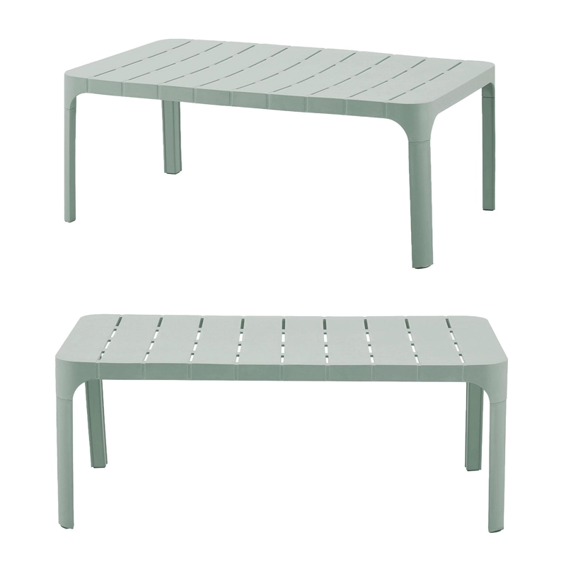 SET JUEGO TERRAZA PLASTICO SILLAS SOFA MESA 4 PERSONAS VERDE - 7