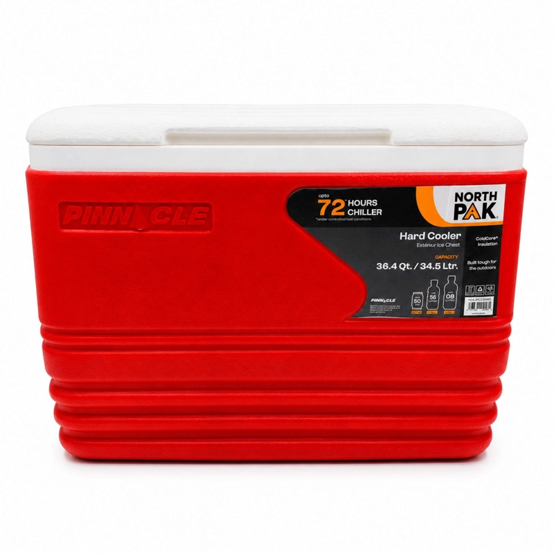 COOLER NEVERA PORTATIL ESKIMO 34.5 LITROS ROJO NORTHPAK - 1