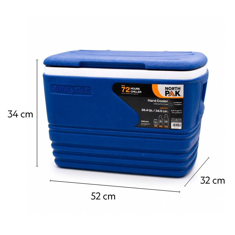 COOLER NEVERA PORTATIL ESKIMO 34.5 LITROS AZUL NORTHPAK - 3