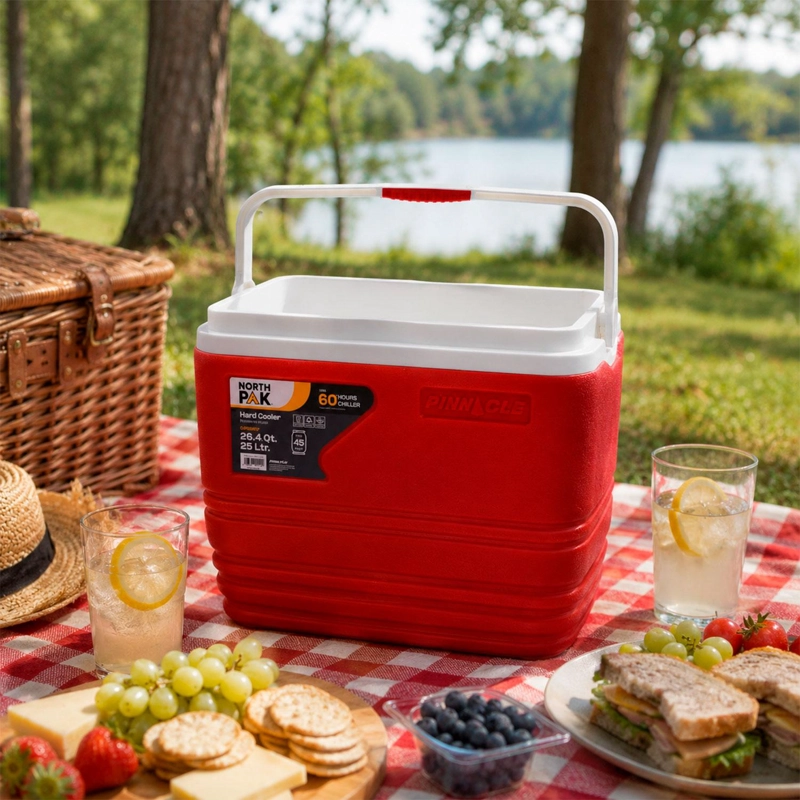 COOLER NEVERA PORTATIL PRIMERO 25 LITROS ROJO NORTHPAK - 2