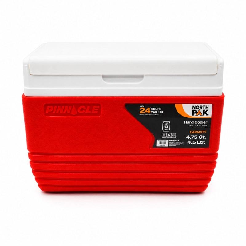 COOLER NEVERA PORTATIL ESKIMO 4.5 LITROS ROJO NORTHPAK - 1