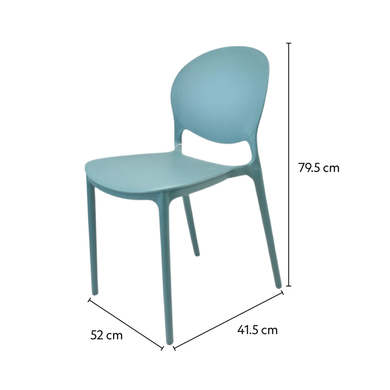 SILLA PLASTICO APILABLE DECO BERLIN AZUL ESCANDINAVIA - 6
