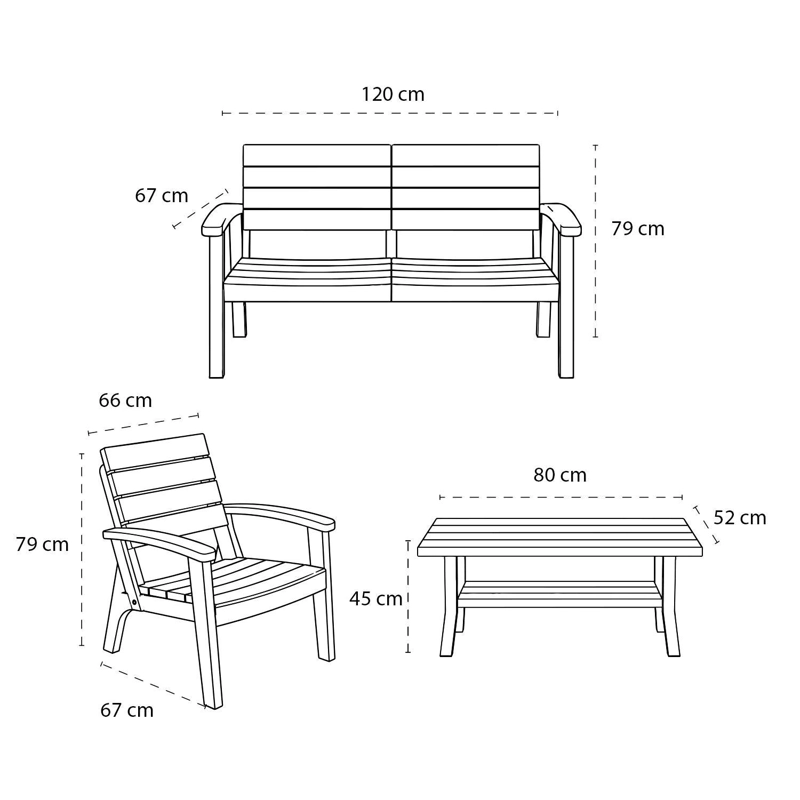 JUEGO SET LIVING TERRAZA ROSTOCK 4 PERSONAS NORTHWEST - 3