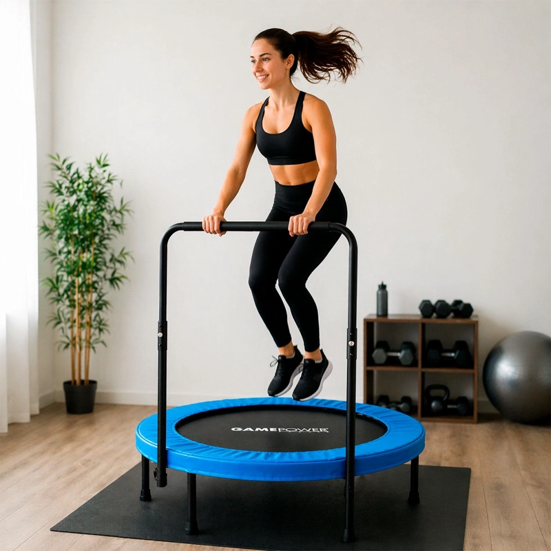 TRAMPOLIN FITNESS 91.5 CM AZUL GAME POWER - 2