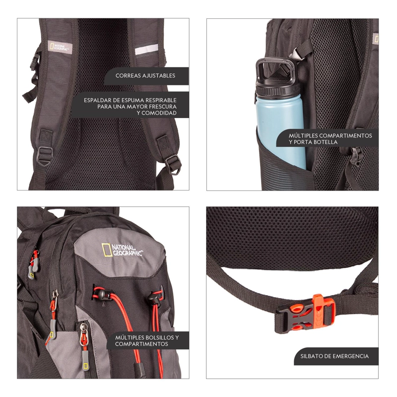 MOCHILA RONDANE NEGRO 15 LITROS NATIONAL GEOGRAPHIC - 2