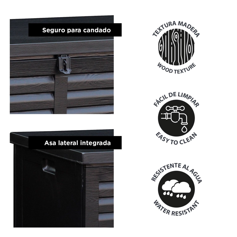 BAUL BODEGA CAJA ALMACENAJE 390L NEGRO OSCURO NORTHWEST - 5