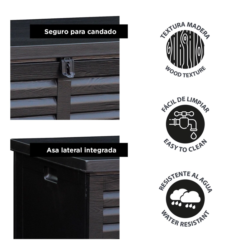 BAUL BODEGA CAJA ALMACENAJE 490L NEGRO NORTHWEST - 5