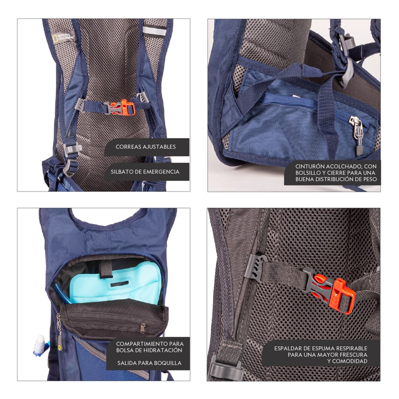 MOCHILA HIDRATACION CONISTON AZUL 5L NATIONAL GEOGRAPHIC - 2