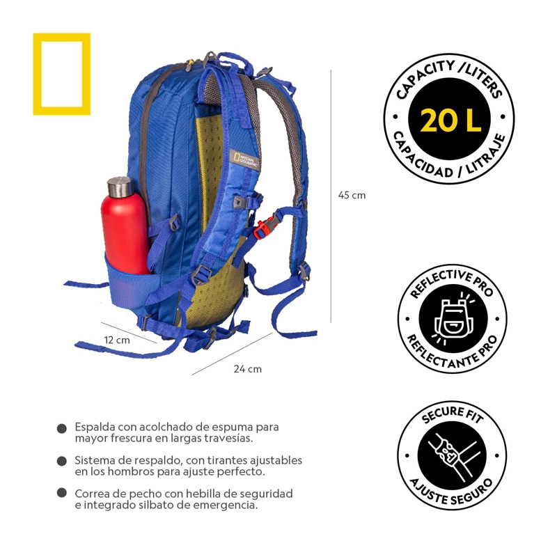 MOCHILA YOSEMITE AZUL 20 LITROS NATIONAL GEOGRAPHIC - 3