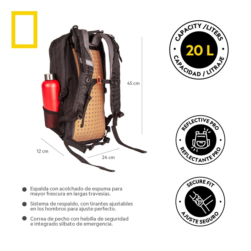 MOCHILA YOSEMITE NEGRO 20 LITROS NATIONAL GEOGRAPHIC - 3