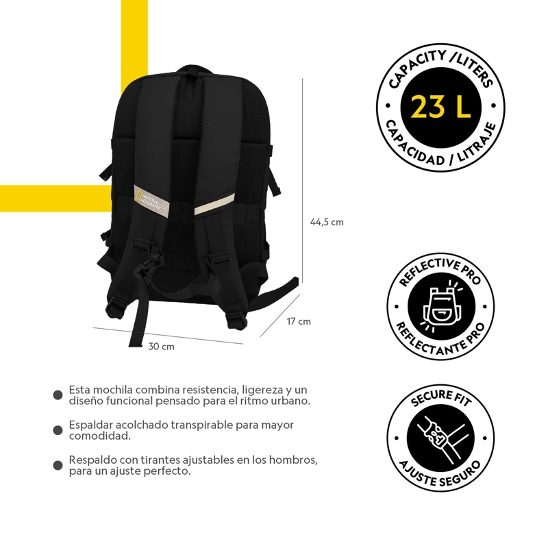 MOCHILA ANDES NEGRA 23 LITROS NATIONAL GEOGRAPHIC - 3