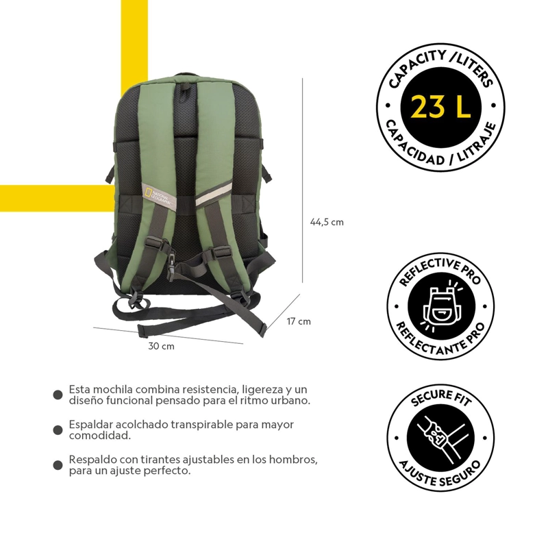MOCHILA ANDES VERDE 23 LITROS NATIONAL GEOGRAPHIC - 3