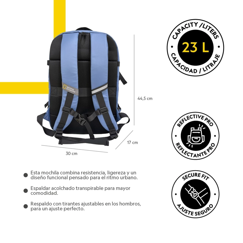 MOCHILA ANDES AZUL 23 LITROS NATIONAL GEOGRAPHIC - 3
