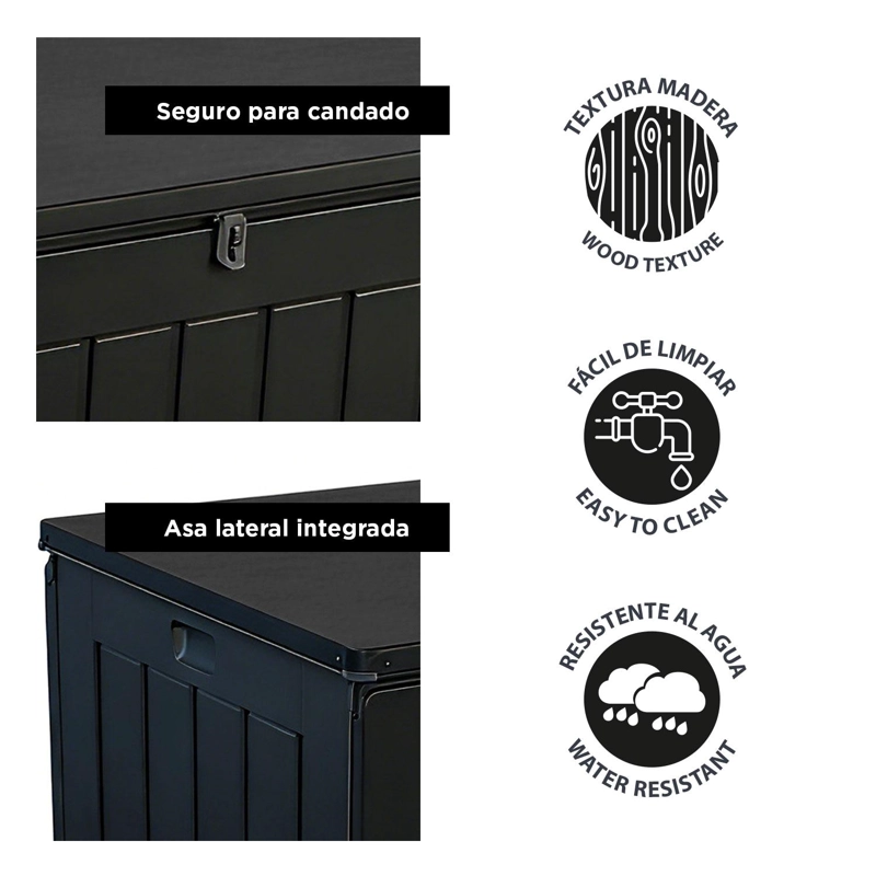 BAUL BODEGA CAJA ALMACENAJE 830L NEGRO NORTHWEST - 5