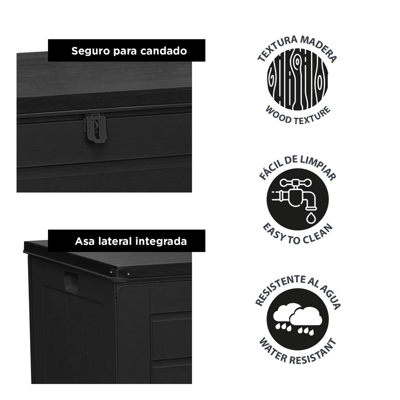 BAUL BODEGA CAJA ALMACENAJE 680L NEGRO NORTHWEST - 4