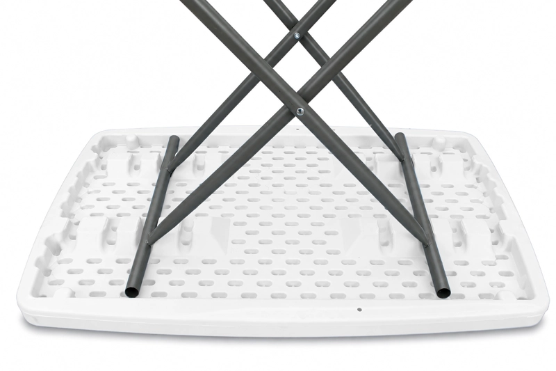 MESA PLEGABLE RECTANGULAR 77.5X50CM GRIS - ALTURA AJUSTABLE - 1