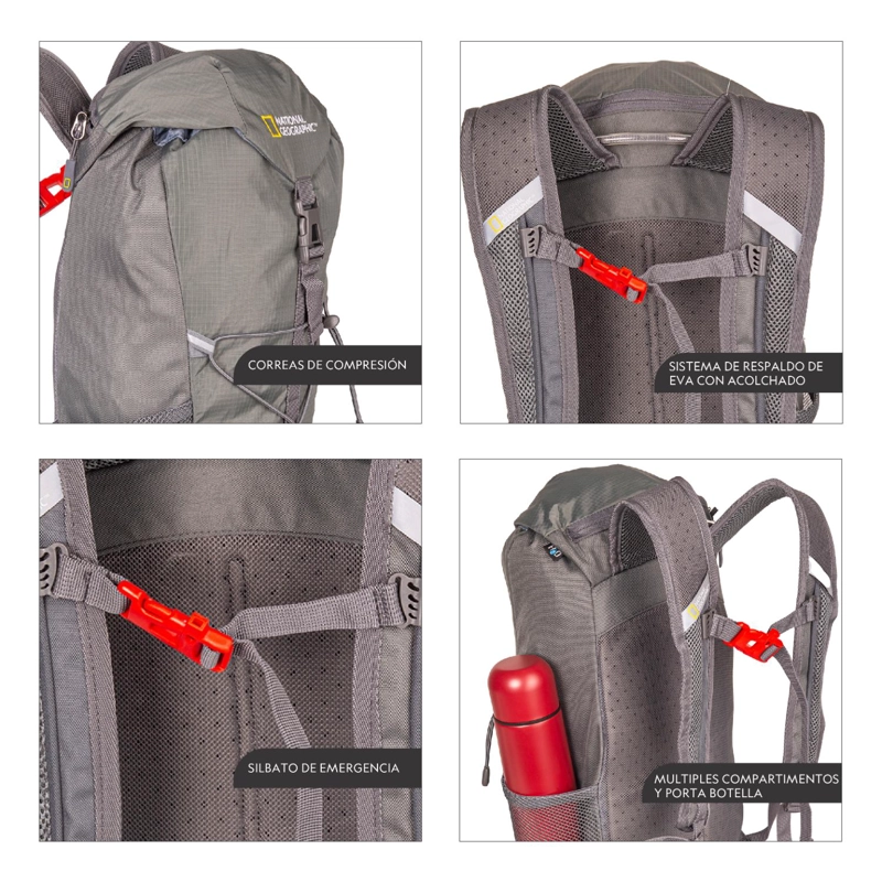MOCHILA LOGAN GRIS 18 LITROS NATIONAL GEOGRAPHIC - 4