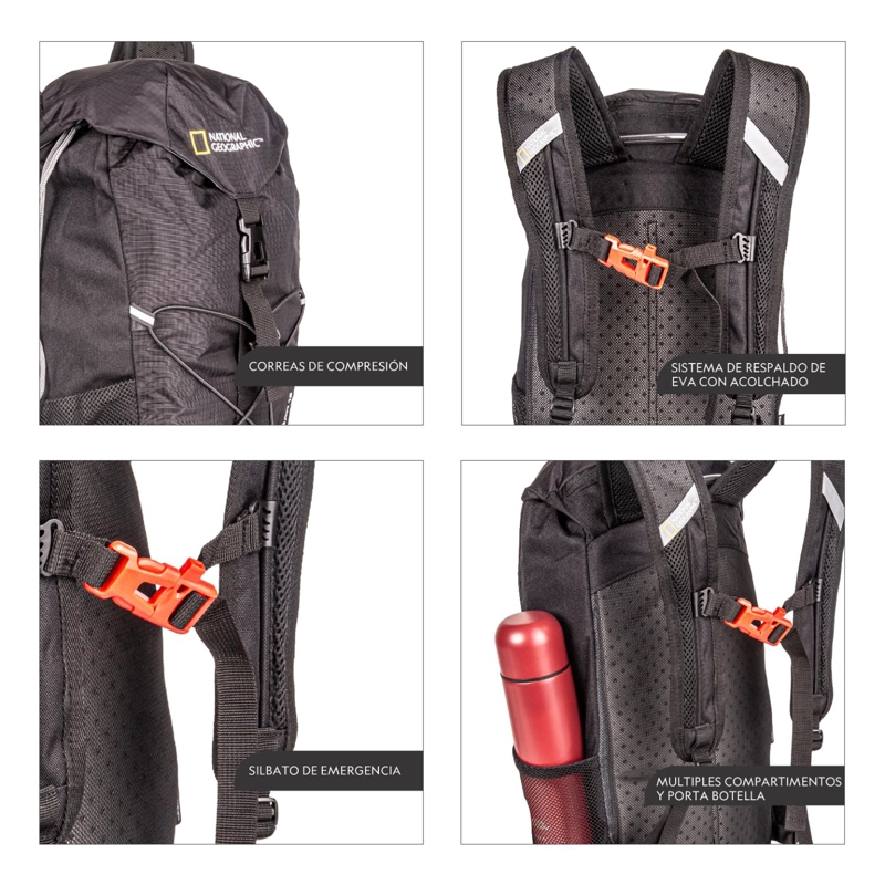 MOCHILA LOGAN NEGRO 18 LITROS NATIONAL GEOGRAPHIC - 4