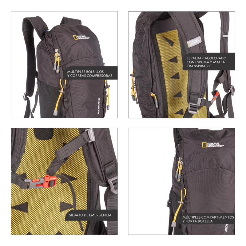 MOCHILA MICHIGAN NEGRO 25 LITROS NATIONAL GEOGRAPHIC - 4