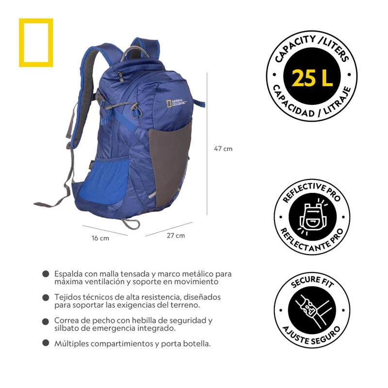 MOCHILA NEW FOREST AZUL 25 LITROS NATIONAL GEOGRAPHIC - 4