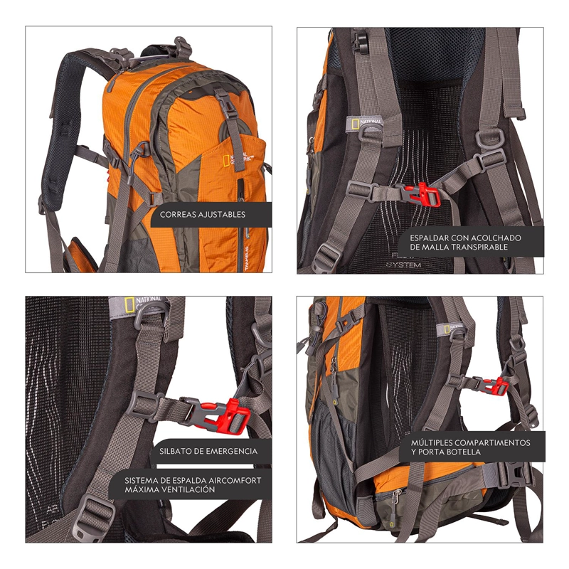 MOCHILA THAMES NARANJO 40 LITROS NATIONAL GEOGRAPHIC - 4