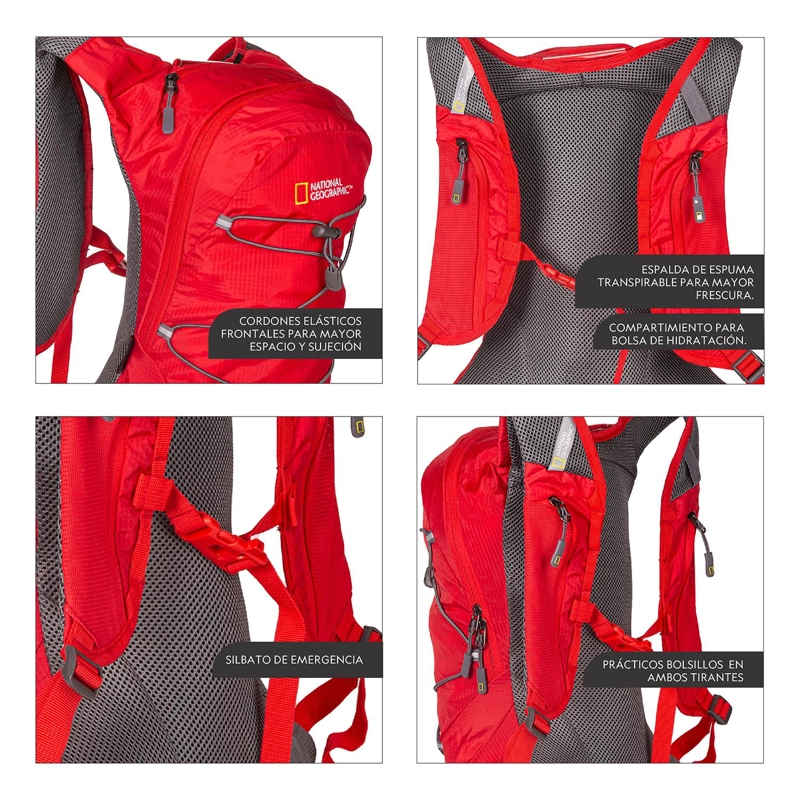 MOCHILA HIDRATACION LOUISE ROJO 11L NATIONAL GEOGRAPHIC - 4