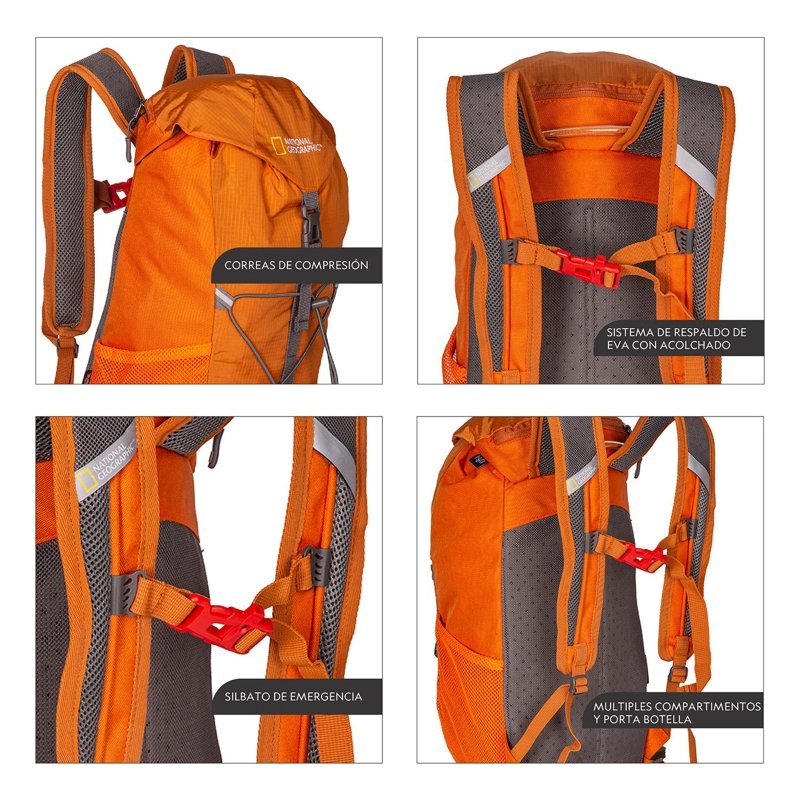 MOCHILA LOGAN NARANJO 18 LITROS NATIONAL GEOGRAPHIC - 4