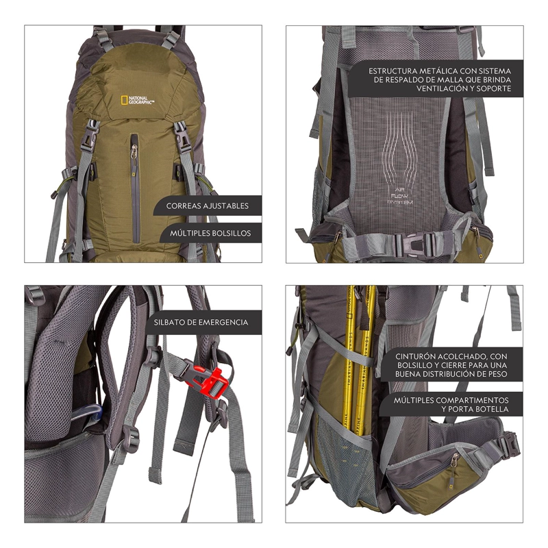 MOCHILA MOUNT KENYA VERDE 45 LITROS NATIONAL GEOGRAPHIC - 4