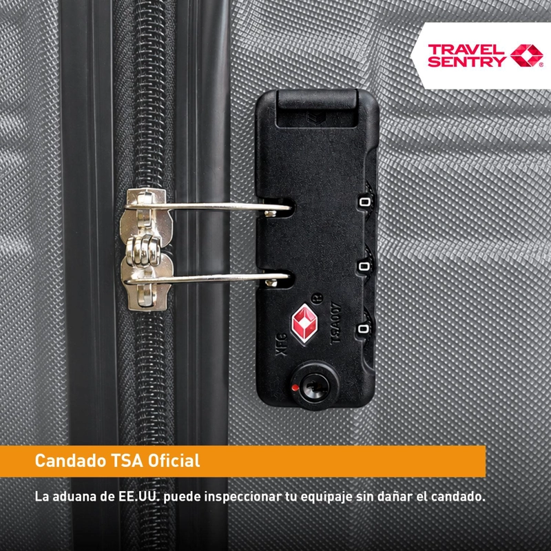 SET 2 MALETAS NORTHPAK RESISTENTE ULTRALIVIANA 20'+28' PLATA - 2