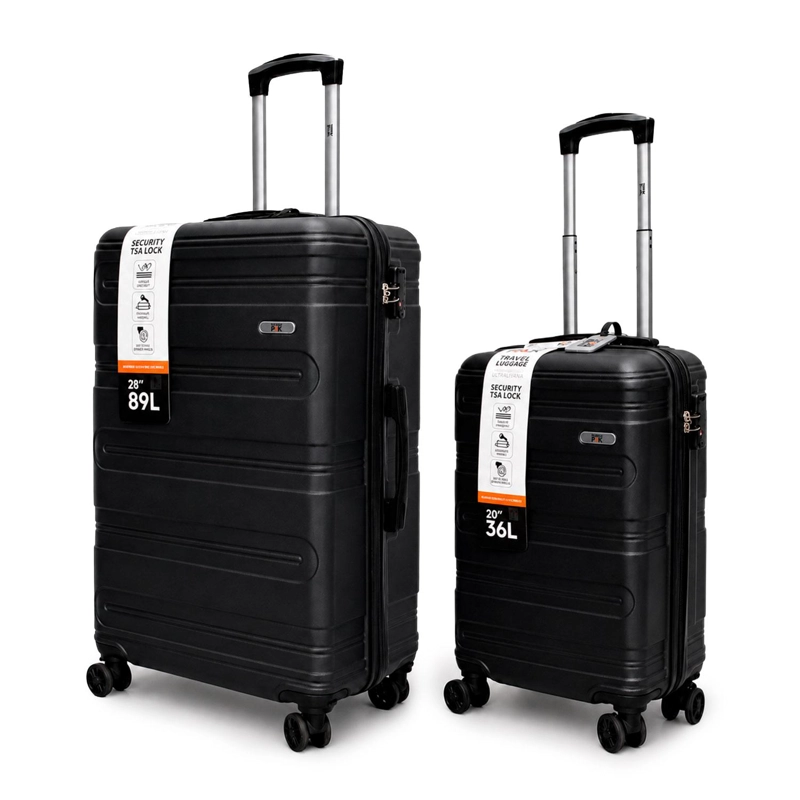 SET 2 MALETAS NORTHPAK RESISTENTE ULTRALIVIANA 20'+28' NEGRO - 1
