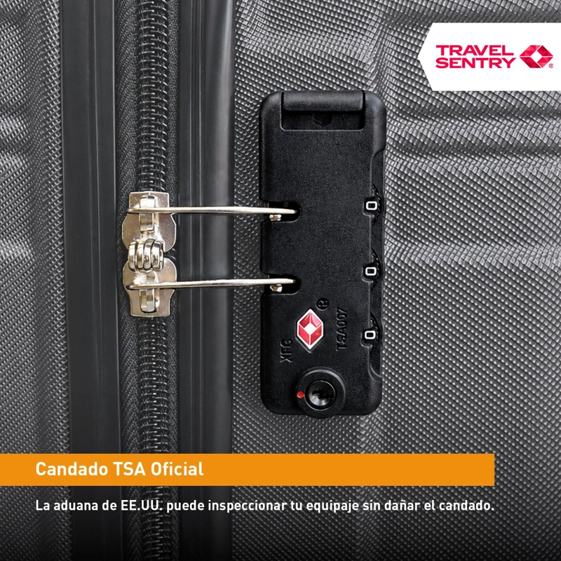 SET 2 MALETAS NORTHPAK RESISTENTE ULTRALIVIANA 20'+28' GRIS - 2