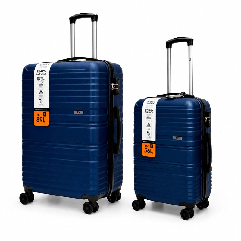 SET 2 MALETAS NORTHPAK RESISTENTE ULTRALIVIANA 20'+28' AZUL - 1
