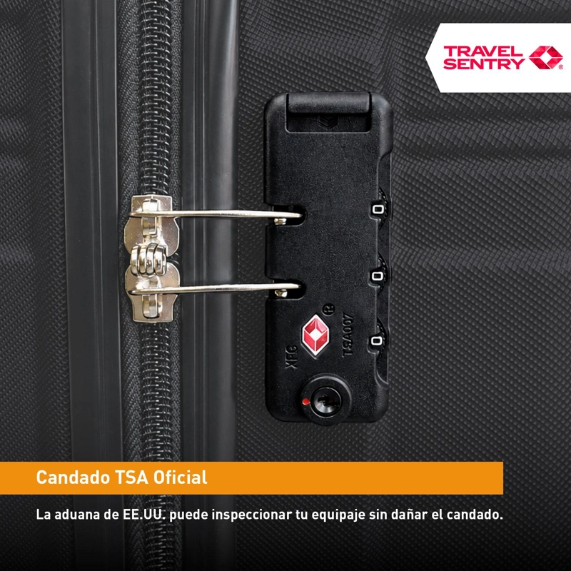 SET 2 MALETAS NORTHPAK RESISTENTE ULTRALIVIANA 20'+28' NEGRO - 2