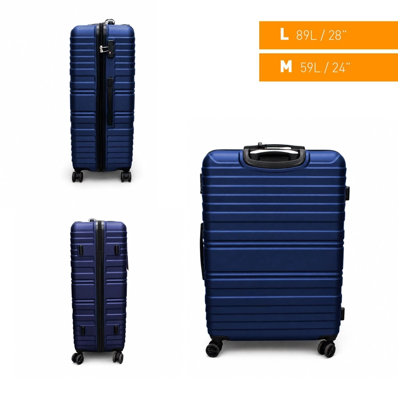 SET 2 MALETAS NORTHPAK RESISTENTE ULTRALIVIANA 24'+28' AZUL - 8