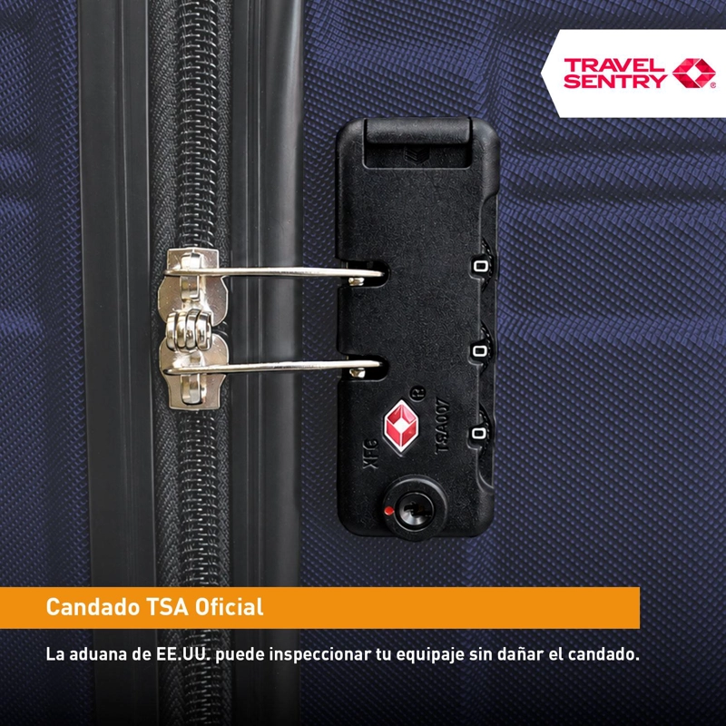 SET 2 MALETAS NORTHPAK RESISTENTE ULTRALIVIANA 24'+28' AZUL - 2