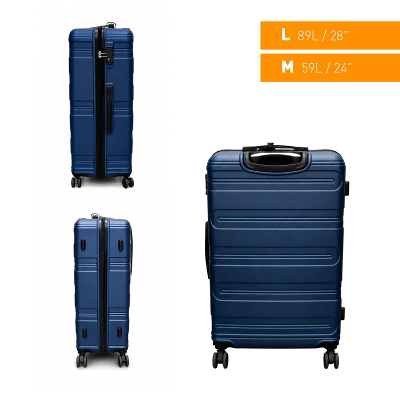 SET 2 MALETAS NORTHPAK RESISTENTE ULTRALIVIANA 24'+28' AZUL - 8